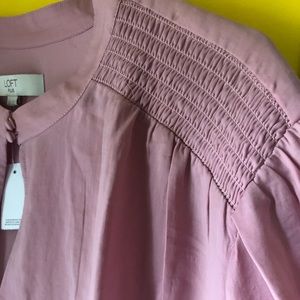 Pink mauve loft plus size blouse